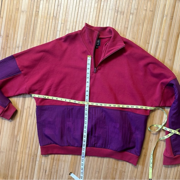 BRAIN DEAD GASTROMANIAC OVERLAY HALF
ZIP FLEECE - MAROON Men’s LARGE - Picture 3 of 8